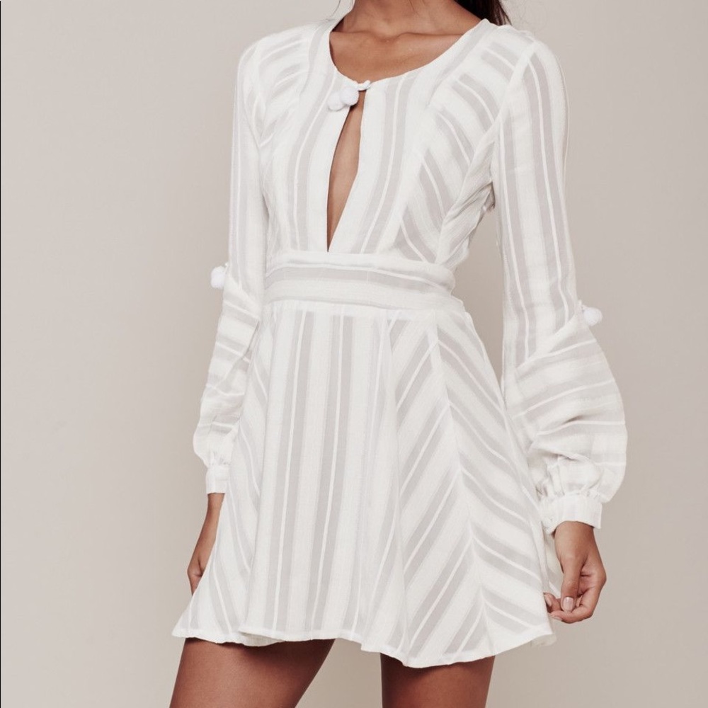 For Love and Lemons Alessandra Pom-Pom Dress S